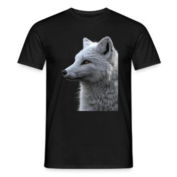 Polarfuchs - Männer T-Shirt - Schwarz - Vorne - AI Model Male 178 light (178cm)