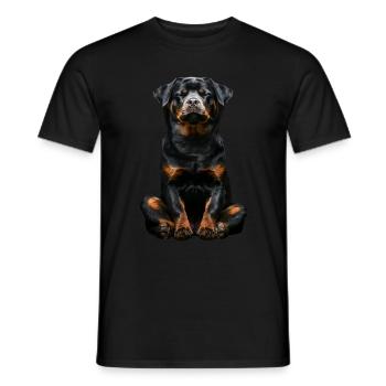 Rottweiler - Männer T-Shirt - Schwarz - Vorne - AI Model Male 178 light (178cm)