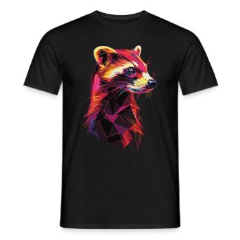 Frettchen - Männer T-Shirt - Schwarz - Vorne - AI Model Male 178 light (178cm)