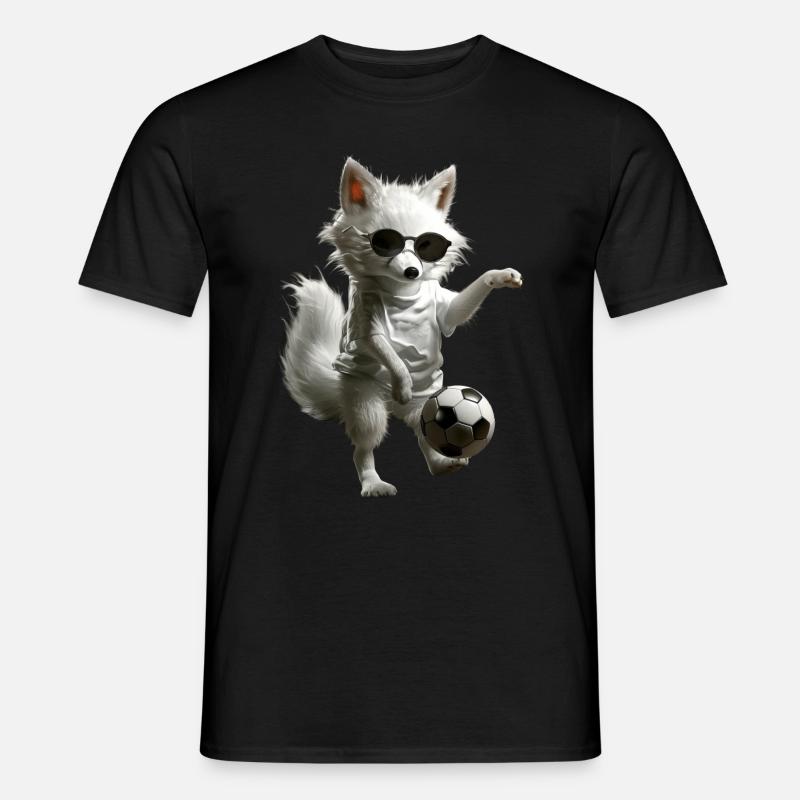 Polarfuchs - Männer T-Shirt - Schwarz