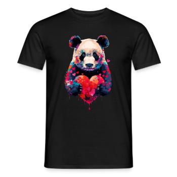 Panda - T-shirt homme - noir - Devant - AI Model Male 178 light (178cm)