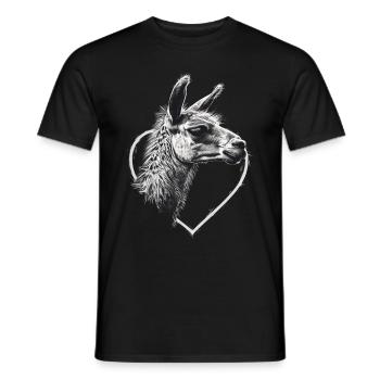 Lama - Men's T-Shirt - black - Front - AI Model Male 178 light (178cm)
