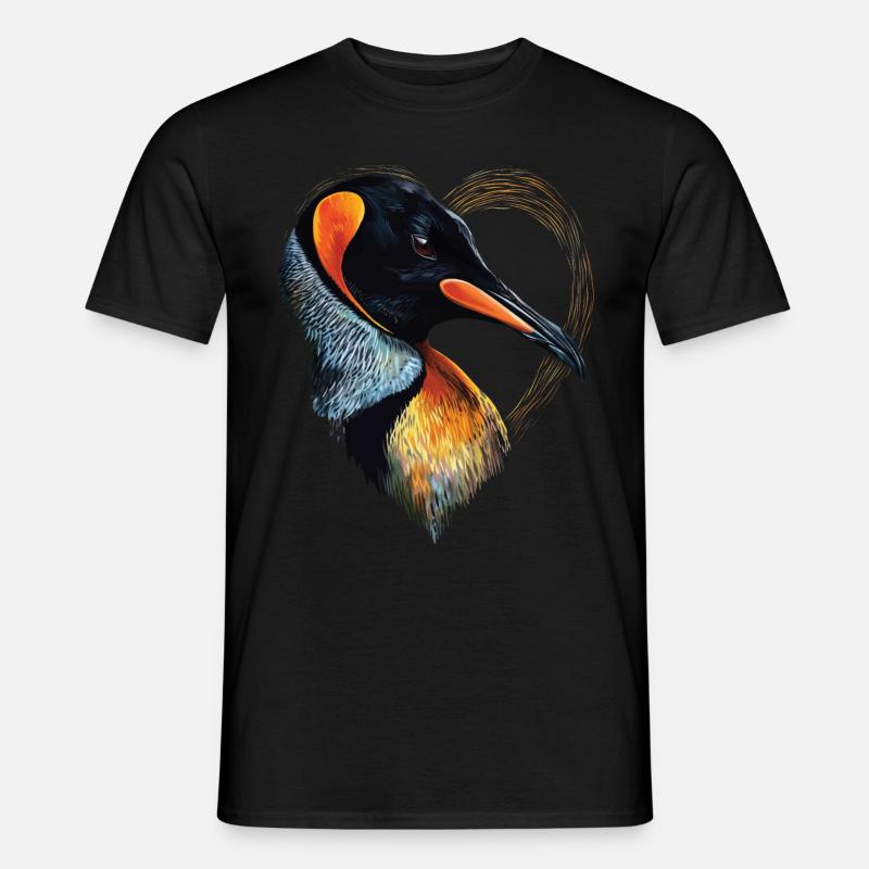 Pinguin - Männer T-Shirt - Schwarz