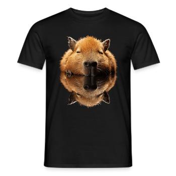 Capybara - Men's T-Shirt - black - Front - AI Model Male 178 light (178cm)