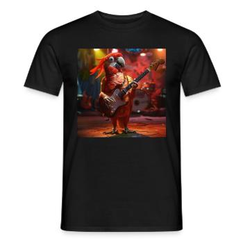 Perroquet - T-shirt homme - noir - Devant - AI Model Male 178 light (178cm)