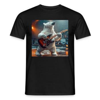 polar bear - Men's T-Shirt - black - Front - AI Model Male 178 light (178cm)