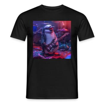 Penguin - Men's T-Shirt - black - Front - AI Model Male 178 light (178cm)