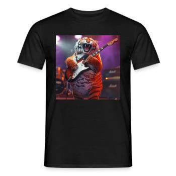 Tigre - T-shirt homme - noir - Devant - AI Model Male 178 light (178cm)