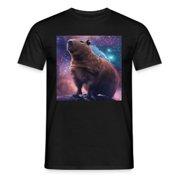Wasserschwein - Männer T-Shirt - Schwarz - Vorne - AI Model Male 178 light (178cm)