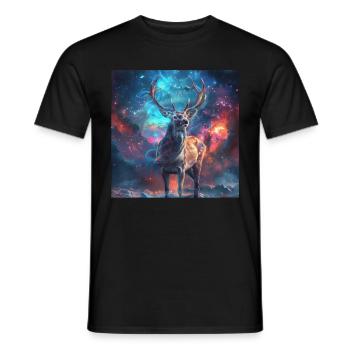 Rådyr - Mænd T-shirt - sort - Foran - AI Model Male 178 light (178cm)