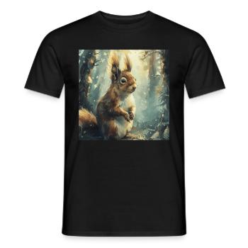 Squirrel - Men's T-Shirt - black - Front - AI Model Male 178 light (178cm)