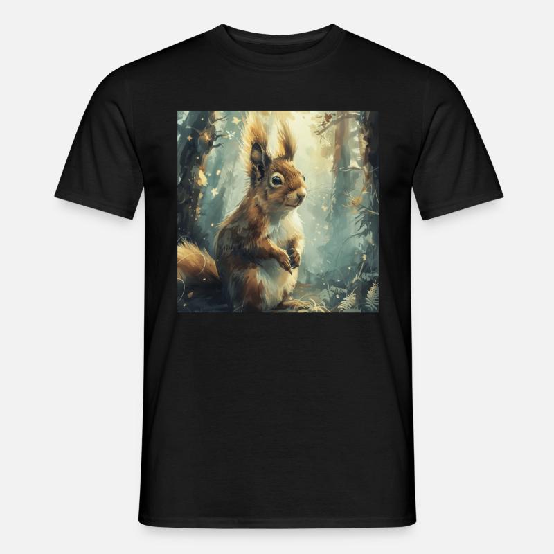 Eichhörnchen - Männer T-Shirt - Schwarz
