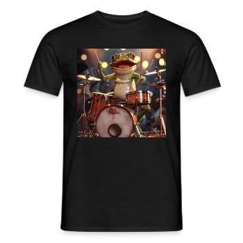 Frog - Men's T-Shirt - black - Front - AI Model Male 178 light (178cm)
