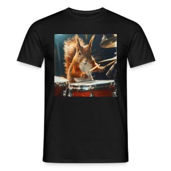 Squirrel - Men's T-Shirt - black - Front - AI Model Male 178 light (178cm)
