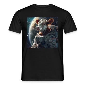 Kuh - Männer T-Shirt - Schwarz - Vorne - AI Model Male 178 light (178cm)