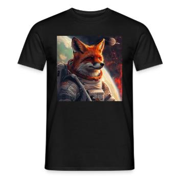 Fuchs - Männer T-Shirt - Schwarz - Vorne - AI Model Male 178 light (178cm)