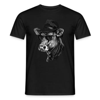 Kuh - Männer T-Shirt - Schwarz - Vorne - AI Model Male 178 light (178cm)