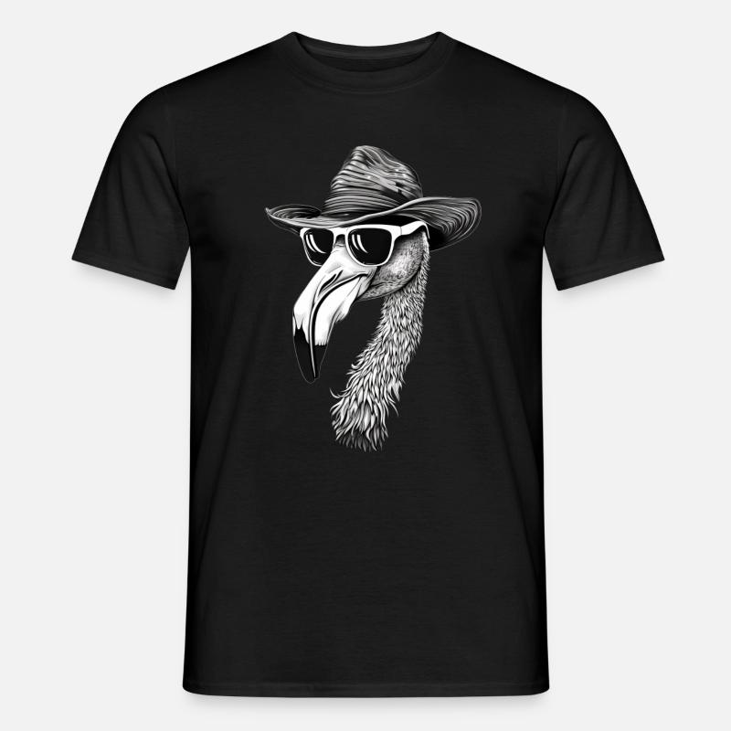 Flamingo - Männer T-Shirt - Schwarz