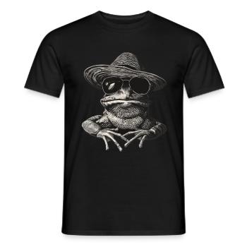 Frog - Men's T-Shirt - black - Front - AI Model Male 178 light (178cm)