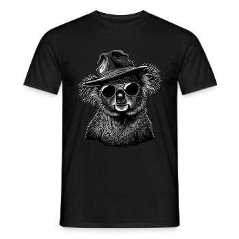 Koala - Men's T-Shirt - black - Front - AI Model Male 178 light (178cm)
