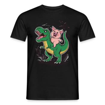 Schwein - Männer T-Shirt - Schwarz - Vorne - AI Model Male 178 light (178cm)