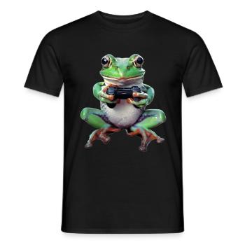 Frog - Men's T-Shirt - black - Front - AI Model Male 178 light (178cm)