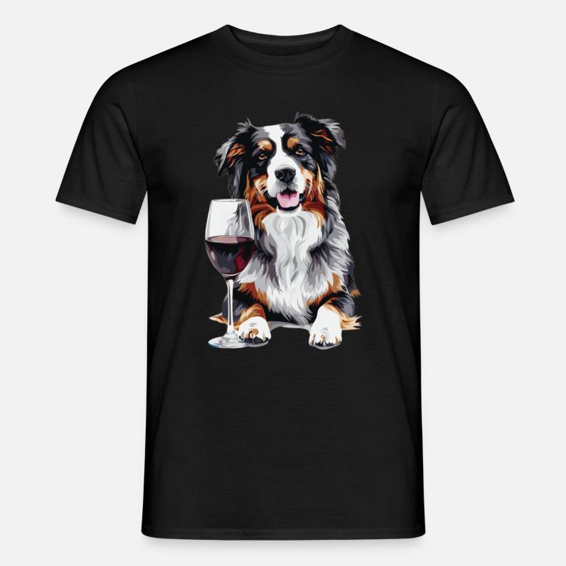 Australischer Schäferhund - Männer T-Shirt - Schwarz
