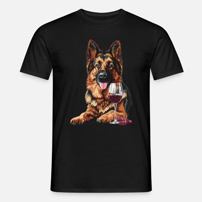 Deutscher Schäferhund - Männer T-Shirt - Schwarz