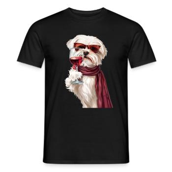 Maltais - T-shirt homme - noir - Devant - AI Model Male 178 light (178cm)
