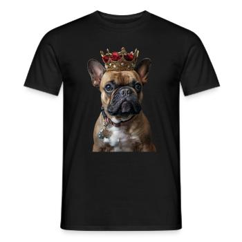 Französische Bulldogge - Männer T-Shirt - Schwarz - Vorne - AI Model Male 178 light (178cm)