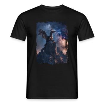 Drachen - Männer T-Shirt - Schwarz - Vorne - AI Model Male 178 light (178cm)