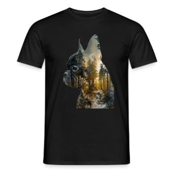 Bouledogue français - T-shirt homme - noir - Devant - AI Model Male 178 light (178cm)