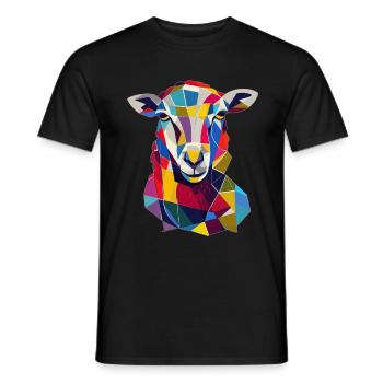 Schaf - Männer T-Shirt - Schwarz - Vorne - AI Model Male 178 light (178cm)