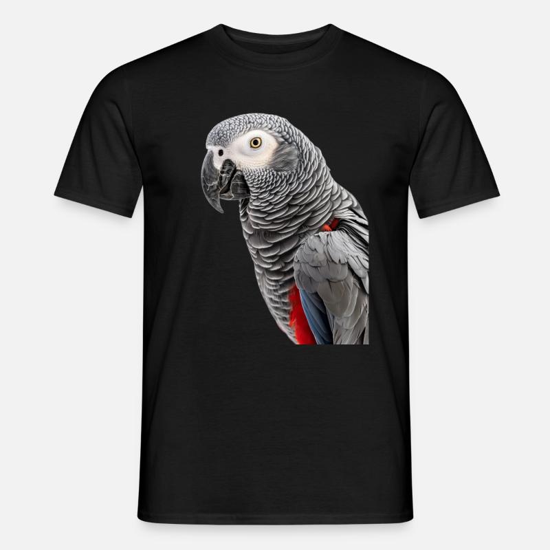 Afrikanisches Grau - Männer T-Shirt - Schwarz