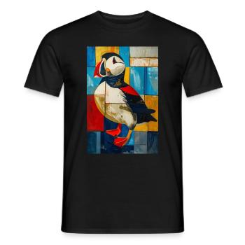 Macareux - T-shirt homme - noir - Devant - AI Model Male 178 light (178cm)