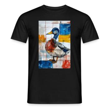 Ente - Männer T-Shirt - Schwarz - Vorne - AI Model Male 178 light (178cm)