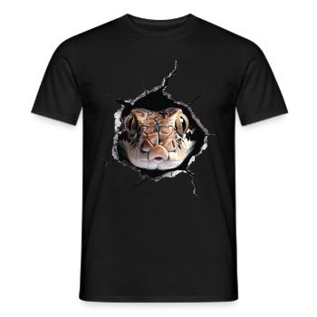 Schlange - Männer T-Shirt - Schwarz - Vorne - AI Model Male 178 light (178cm)