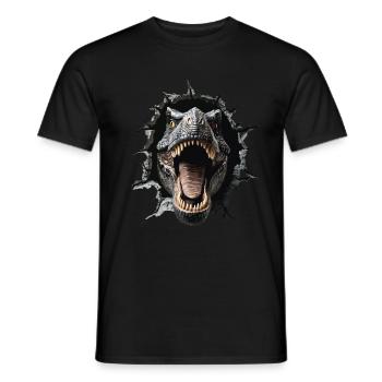 T-Rex - Männer T-Shirt - Schwarz - Vorne - AI Model Male 178 light (178cm)