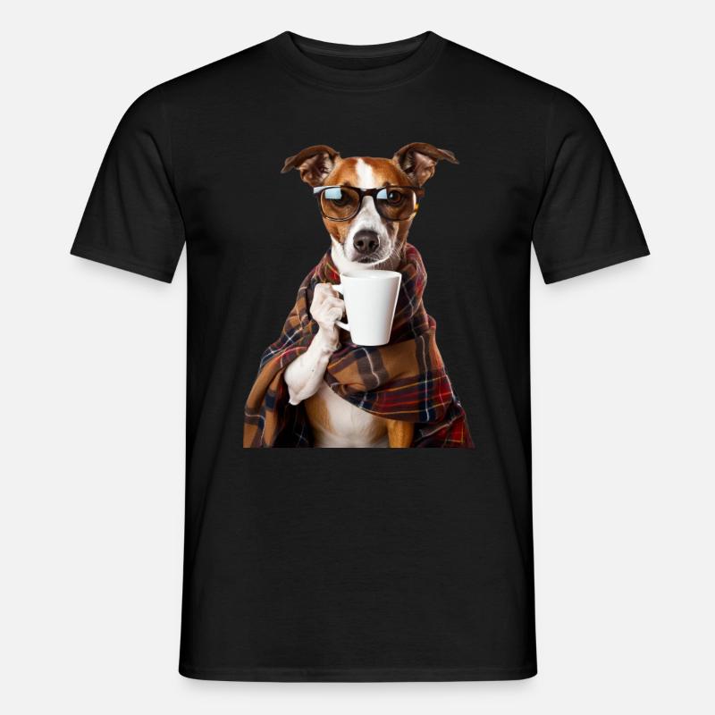 Hund - Männer T-Shirt - Schwarz