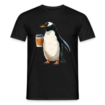 Penguin - Men's T-Shirt - black - Front - AI Model Male 178 light (178cm)