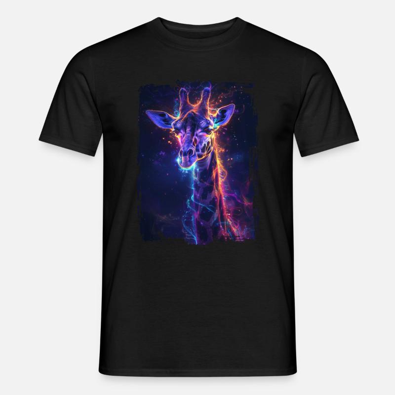 Giraffe - Männer T-Shirt - Schwarz