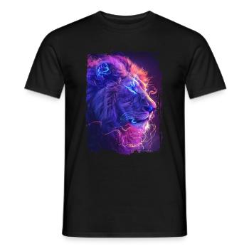 Lion - T-shirt homme - noir - Devant - AI Model Male 178 light (178cm)