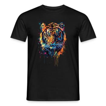 Tigre - T-shirt homme - noir - Devant - AI Model Male 178 light (178cm)