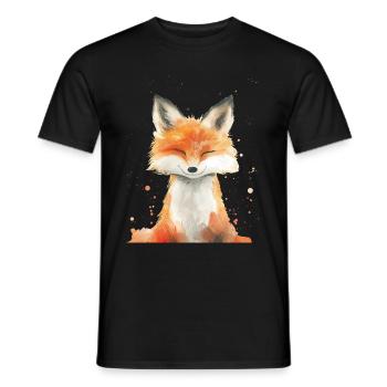 Fuchs - Männer T-Shirt - Schwarz - Vorne - AI Model Male 178 light (178cm)