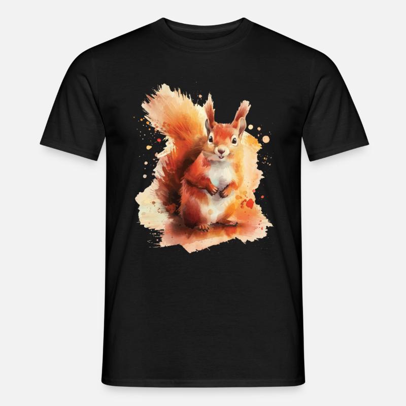 Eichhörnchen - Männer T-Shirt - Schwarz