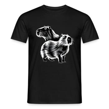 Wasserschwein - Männer T-Shirt - Schwarz - Vorne - AI Model Male 178 light (178cm)