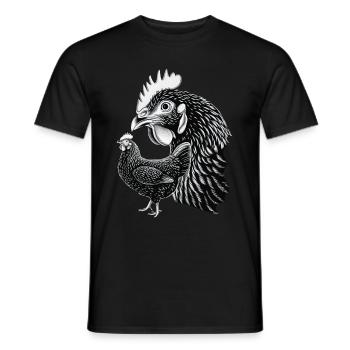 Huhn - Männer T-Shirt - Schwarz - Vorne - AI Model Male 178 light (178cm)