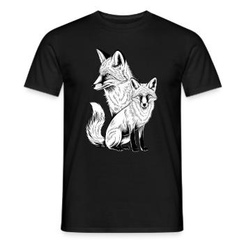 Fuchs - Männer T-Shirt - Schwarz - Vorne - AI Model Male 178 light (178cm)