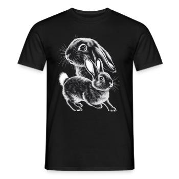 Rabbit - Men's T-Shirt - black - Front - AI Model Male 178 light (178cm)
