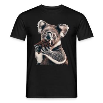 Koala - Men's T-Shirt - black - Front - AI Model Male 178 light (178cm)